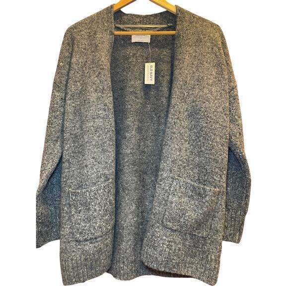 NWT Old Navy Cozy-Knit Open-Front Long Cardigan Sweater Duster Charcoal XS - Picture 4 of 9